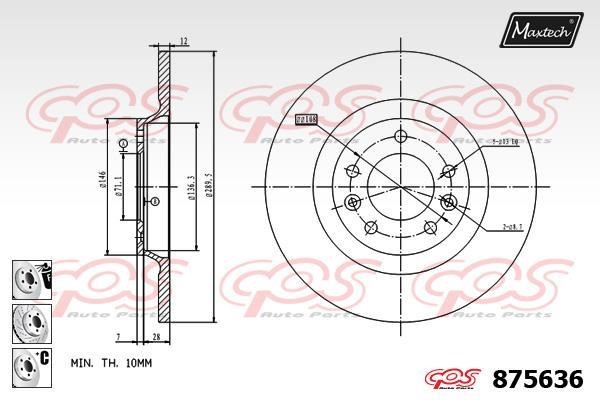 MaxTech 875636.6980 Tarcza hamulcowa 8756366980: Dobra cena w Polsce na 2407.PL - Kup Teraz!