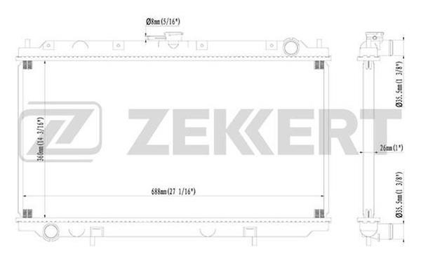 Zekkert MK1097 Радіатор охолодження двигуна MK1097: Приваблива ціна - Купити у Польщі на 2407.PL!