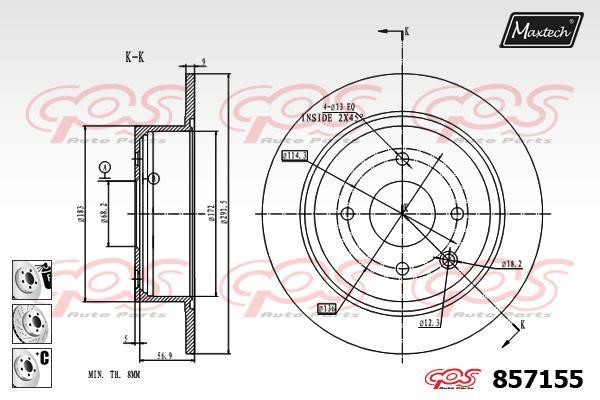 MaxTech 857155.6880 Гальмівний диск 8571556880: Приваблива ціна - Купити у Польщі на 2407.PL!