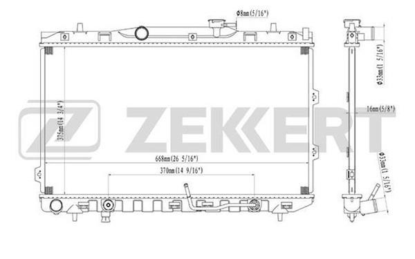 Zekkert MK-1226 Радіатор, система охолодження двигуна MK1226: Приваблива ціна - Купити у Польщі на 2407.PL!