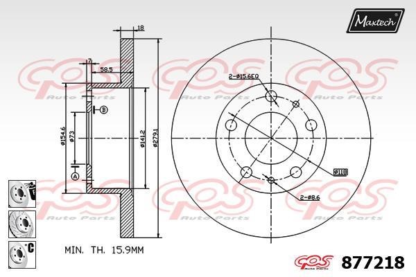 MaxTech 877218.6880 Tarcza hamulcowa 8772186880: Dobra cena w Polsce na 2407.PL - Kup Teraz!