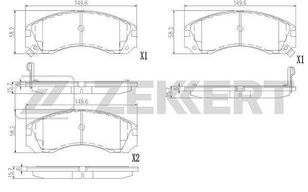 Zekkert BS-3022 Тормозные колодки дисковые задние, комплект BS3022: Отличная цена - Купить в Польше на 2407.PL!