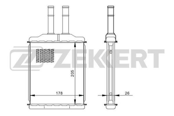 Zekkert MK-5117 Heat Exchanger, interior heating MK5117: Buy near me at 2407.PL in Poland at an Affordable price!