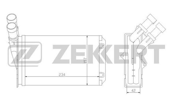 Zekkert MK-5020 Heat Exchanger, interior heating MK5020: Buy near me at 2407.PL in Poland at an Affordable price!