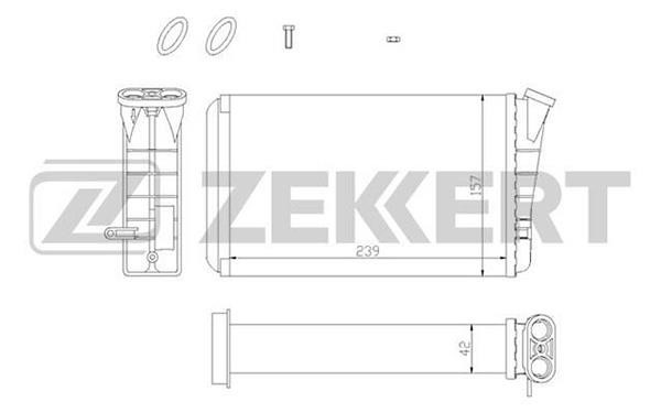 Zekkert MK-5028 Heat Exchanger, interior heating MK5028: Buy near me in Poland at 2407.PL - Good price!