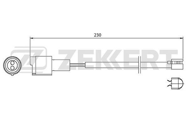 Zekkert BS-8001 Warning Contact, brake pad wear BS8001: Buy near me in Poland at 2407.PL - Good price!