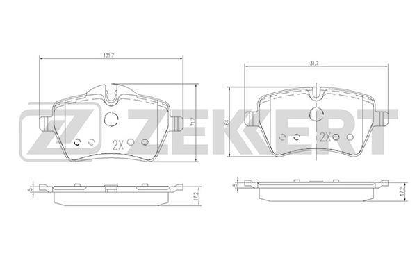 Zekkert BS-2140 Brake Pad Set, disc brake BS2140: Buy near me in Poland at 2407.PL - Good price!