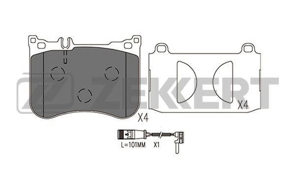 Zekkert BS-2953 Гальмівні колодки передні, комплект BS2953: Приваблива ціна - Купити у Польщі на 2407.PL!