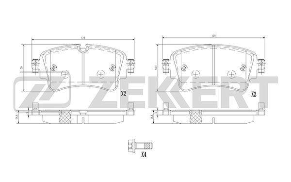 Zekkert BS-1362 Тормозные колодки дисковые задние, комплект BS1362: Отличная цена - Купить в Польше на 2407.PL!