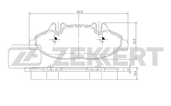 Zekkert BS-1211 Brake Pad Set, disc brake BS1211: Buy near me in Poland at 2407.PL - Good price!
