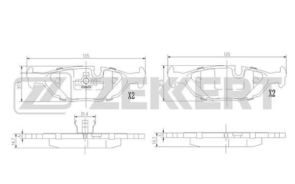 Zekkert BS-1371 Гальмівні колодки передні, комплект BS1371: Купити у Польщі - Добра ціна на 2407.PL!