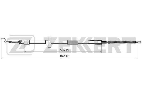 Zekkert BZ-1040 Cable, parking brake BZ1040: Buy near me in Poland at 2407.PL - Good price!