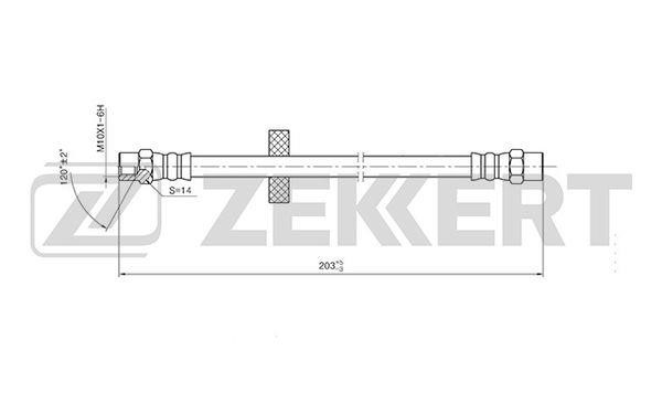 Zekkert BS-9398 Przewód hamulcowy elastyczny BS9398: Dobra cena w Polsce na 2407.PL - Kup Teraz!
