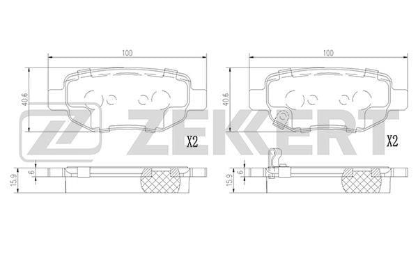 Zekkert BS-1361 Тормозные колодки дисковые задние, комплект BS1361: Отличная цена - Купить в Польше на 2407.PL!