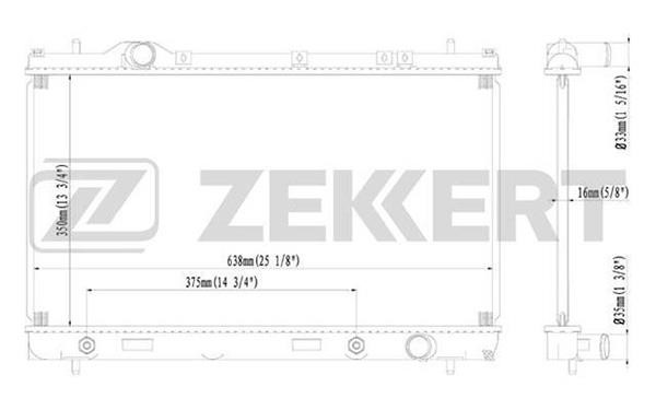 Zekkert MK-1240 Радіатор, система охолодження двигуна MK1240: Приваблива ціна - Купити у Польщі на 2407.PL!