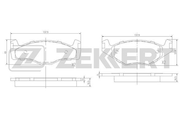 Zekkert BS-1154 Гальмівні колодки, комплект BS1154: Купити у Польщі - Добра ціна на 2407.PL!