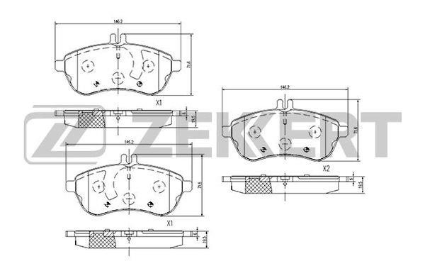 Zekkert BS-1873 Front disc brake pads, set BS1873: Buy near me in Poland at 2407.PL - Good price!