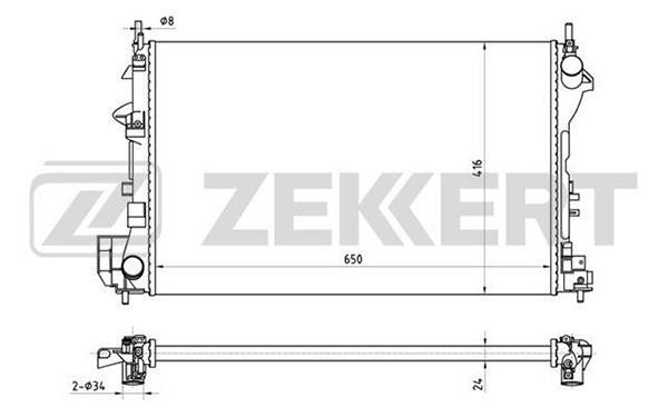Zekkert MK-1385 Теплообменник MK1385: Отличная цена - Купить в Польше на 2407.PL!