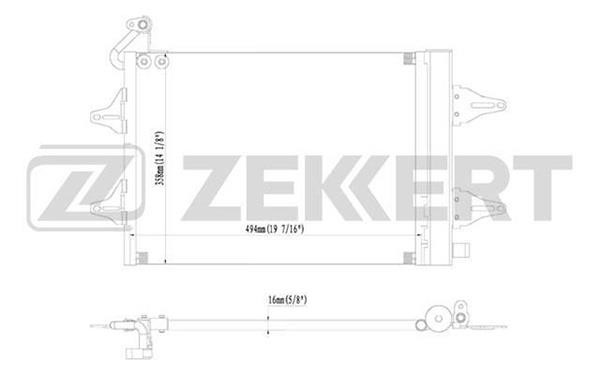Zekkert MK-3114 Condenser MK3114: Buy near me in Poland at 2407.PL - Good price!