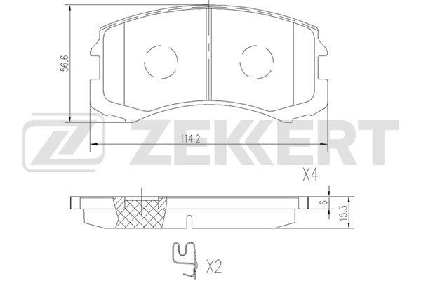 Zekkert BS-2538 Klocki hamulcowe, zestaw BS2538: Dobra cena w Polsce na 2407.PL - Kup Teraz!