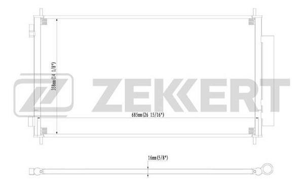 Zekkert MK-3014 Радиатор кондиционера (Конденсатор) MK3014: Отличная цена - Купить в Польше на 2407.PL!