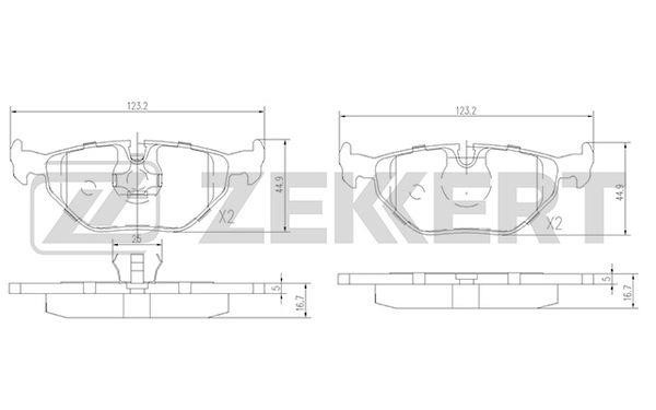 Zekkert BS-1232 Тормозные колодки дисковые, комплект BS1232: Отличная цена - Купить в Польше на 2407.PL!