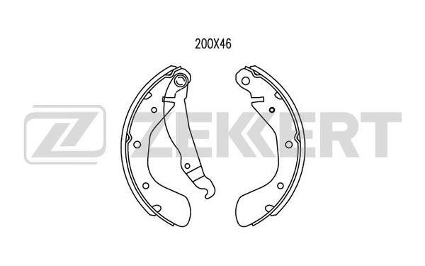 Zekkert BK-4459 Brake shoe set BK4459: Buy near me in Poland at 2407.PL - Good price!