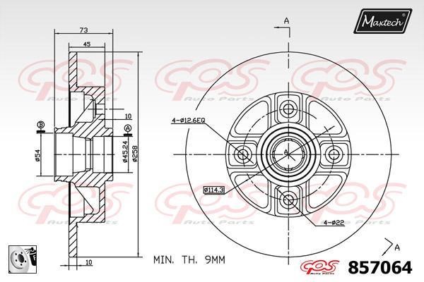 MaxTech 857064.0080 Tarcza hamulcowa tylna, niewentylowana 8570640080: Dobra cena w Polsce na 2407.PL - Kup Teraz!