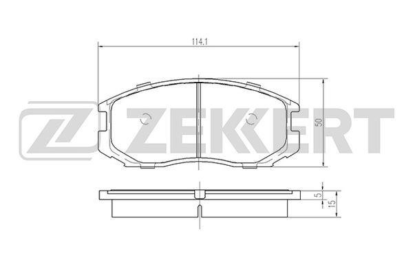 Zekkert BS-1237 Brake Pad Set, disc brake BS1237: Buy near me in Poland at 2407.PL - Good price!