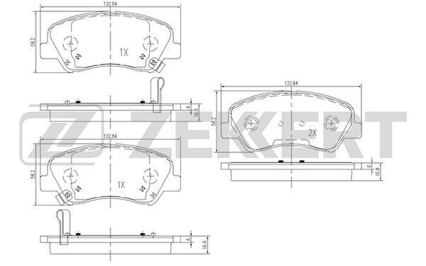 Zekkert BS-1910 Тормозные колодки дисковые, комплект BS1910: Отличная цена - Купить в Польше на 2407.PL!