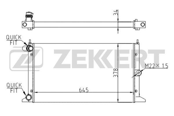 Zekkert MK1068 Radiator, engine cooling MK1068: Buy near me in Poland at 2407.PL - Good price!