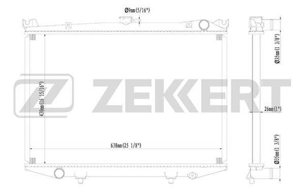 Zekkert MK1057 Радіатор охолодження двигуна MK1057: Купити у Польщі - Добра ціна на 2407.PL!