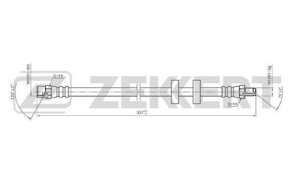 Zekkert BS-9045 Brake Hose BS9045: Buy near me in Poland at 2407.PL - Good price!