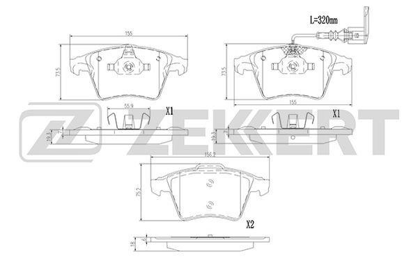 Zekkert BS-1384 Brake Pad Set, disc brake BS1384: Buy near me in Poland at 2407.PL - Good price!