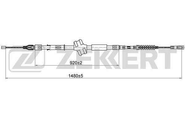 Zekkert BZ-1213 Тросик, cтояночный тормоз BZ1213: Отличная цена - Купить в Польше на 2407.PL!