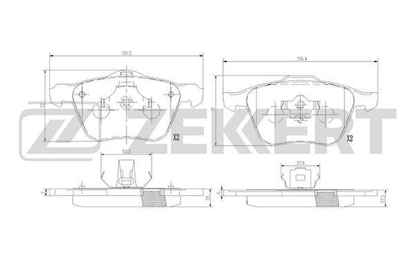 Zekkert BS-1372 Гальмівні колодки передні, комплект BS1372: Купити у Польщі - Добра ціна на 2407.PL!