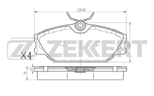 Zekkert BS-1159 Brake Pad Set, disc brake BS1159: Buy near me in Poland at 2407.PL - Good price!