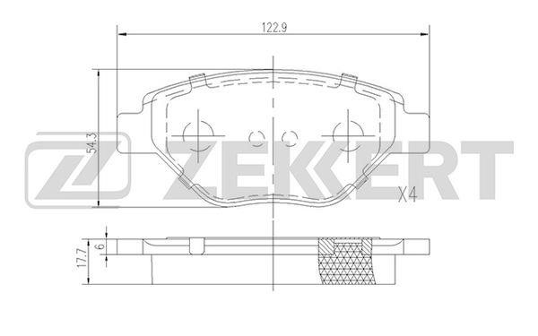 Zekkert BS-1166 Тормозные колодки дисковые, комплект BS1166: Отличная цена - Купить в Польше на 2407.PL!