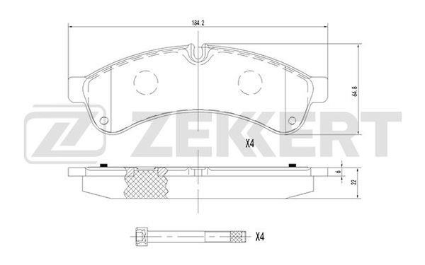 Zekkert BS-1689 Rear disc brake pads, set BS1689: Buy near me in Poland at 2407.PL - Good price!