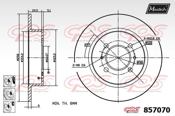 MaxTech 857070.6980 Tarcza hamulcowa 8570706980: Dobra cena w Polsce na 2407.PL - Kup Teraz!