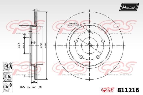 MaxTech 811216.6880 Bremsscheibe 8112166880: Kaufen Sie zu einem guten Preis in Polen bei 2407.PL!