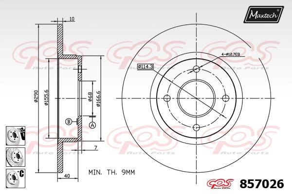 MaxTech 857026.6980 Tarcza hamulcowa 8570266980: Dobra cena w Polsce na 2407.PL - Kup Teraz!