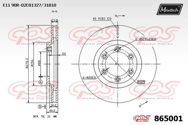 MaxTech 865001.0000 Тормозной диск передний вентилируемый 8650010000: Купить в Польше - Отличная цена на 2407.PL!