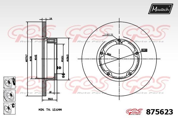 MaxTech 875623.6980 Диск гальмівний 8756236980: Купити у Польщі - Добра ціна на 2407.PL!