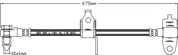 Juratek JBH1087R Тормозной шланг JBH1087R: Отличная цена - Купить в Польше на 2407.PL!