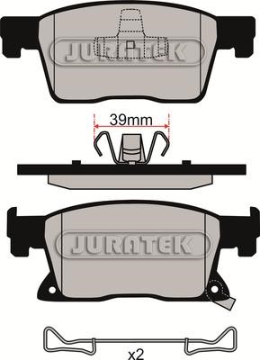 Juratek JCP8153 Тормозные колодки дисковые, комплект JCP8153: Отличная цена - Купить в Польше на 2407.PL!