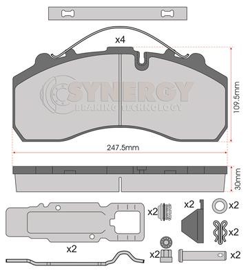 Juratek SYN3988K Rear disc brake pads, set SYN3988K: Buy near me in Poland at 2407.PL - Good price!