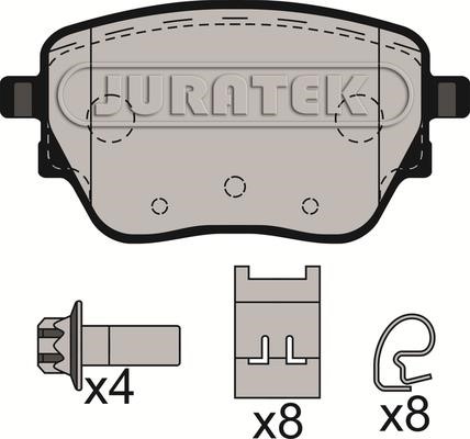 Juratek JCP8591 Гальмівні колодки, комплект JCP8591: Приваблива ціна - Купити у Польщі на 2407.PL!