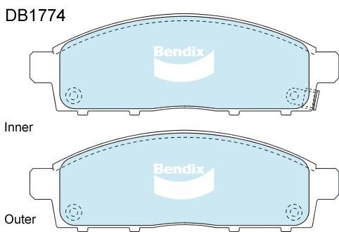 Bendix USA DB1774 ULT Тормозные колодки дисковые, комплект DB1774ULT: Отличная цена - Купить в Польше на 2407.PL!