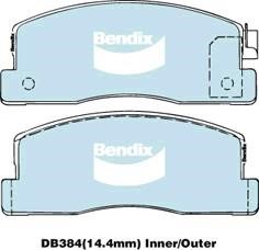 Bendix USA DB384 GCT Гальмівні колодки, комплект DB384GCT: Купити у Польщі - Добра ціна на 2407.PL!